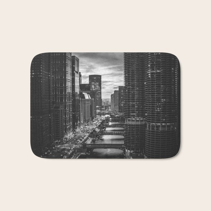Chicago Skyline Bath Mat Gallery Image 1