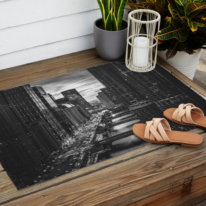 Chicago Skyline Outdoor Rug Gallery Image 2