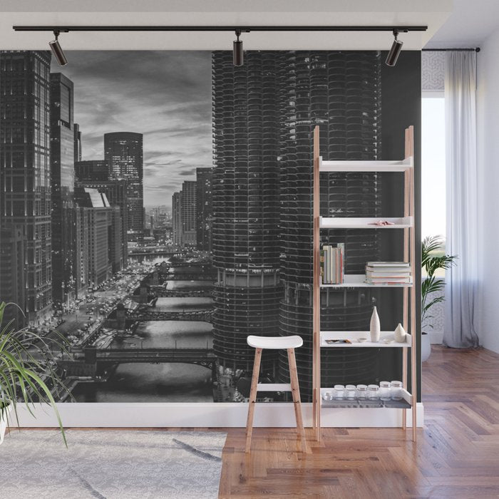 Chicago Skyline Wall Mural Gallery Image 1