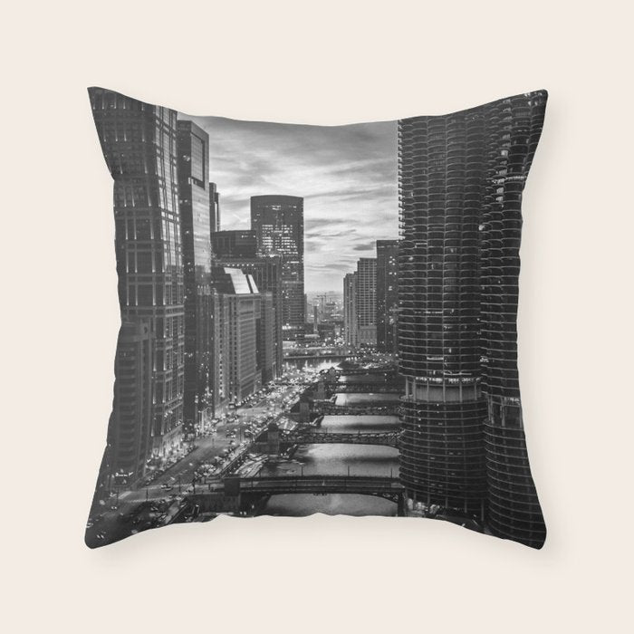Chicago Skyline Throw Pillow Gallery Image 6
