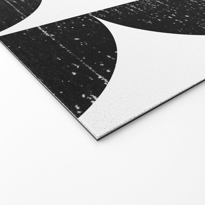 Black and White Mid Century Modern Op Art Welcome Mat Gallery Image 2