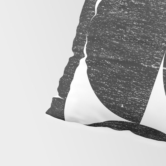 Black and White Mid Century Modern Op Art Pillow Sham Gallery Image 4