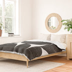 Black and White Mid Century Modern Op Art Duvet Cover Gallery Image 2
