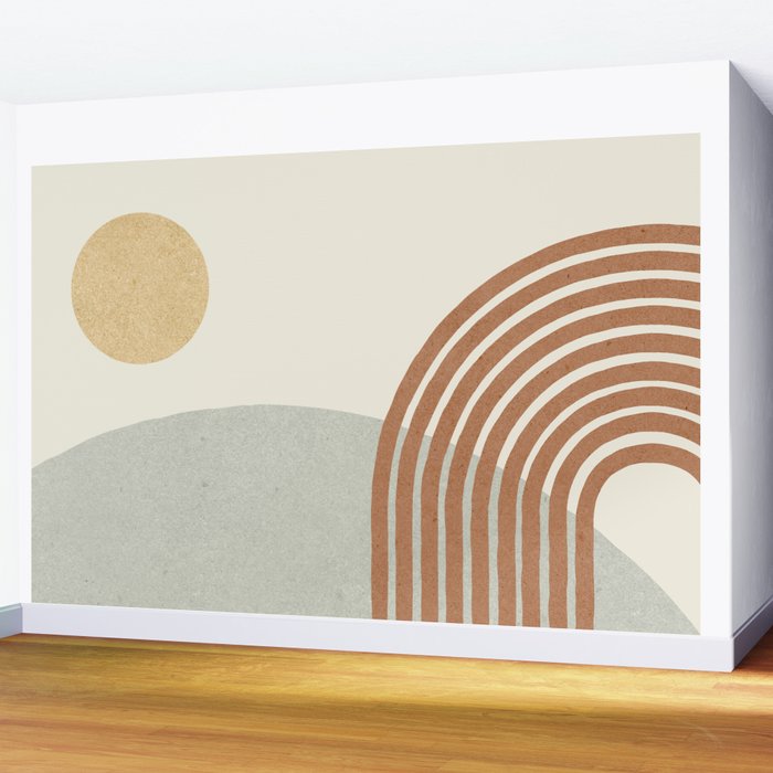 Sunny Hill - landscape Wall Mural Gallery Image 2