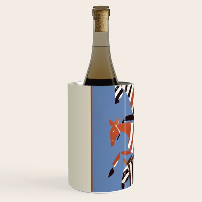Striped Running Horses Wine Chiller Gallery Image 2