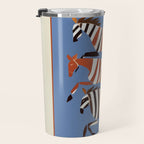 Striped Running Horses Travel Mug Gallery Image 3