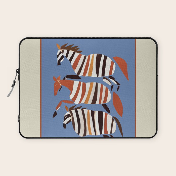 Striped Running Horses Laptop Sleeve Gallery Image 1