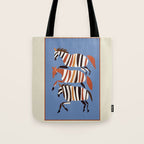 Striped Running Horses Tote Bag Gallery Image 1
