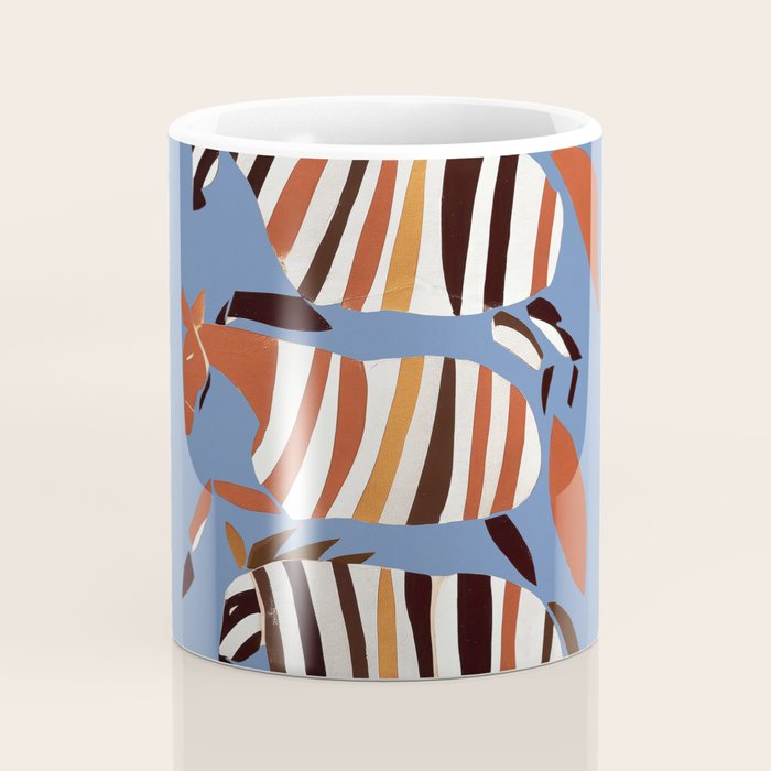 Striped Running Horses Coffee Mug Gallery Image 4