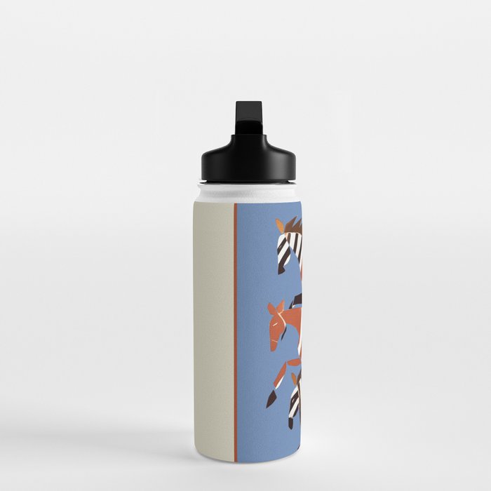 Striped Running Horses Water Bottle Gallery Image 3