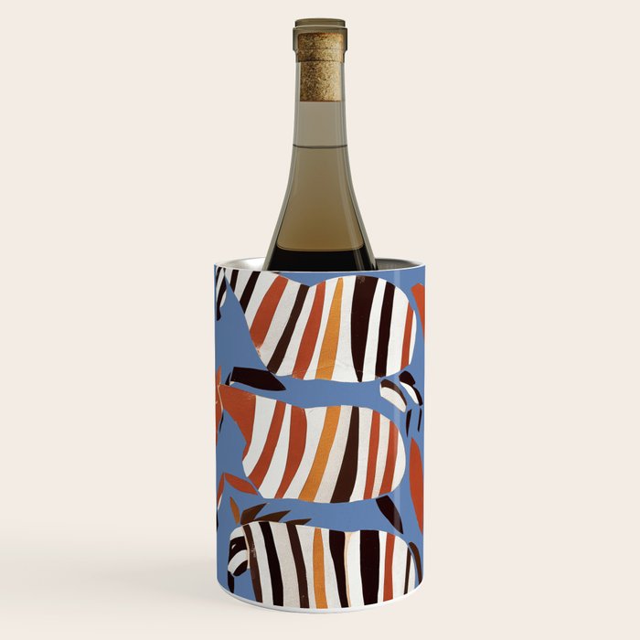 Striped Running Horses Wine Chiller Gallery Image 1