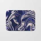 Dark blue marbled art Bath Mat Gallery Image 1