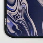 Dark blue marbled art Laptop Sleeve Gallery Image 3