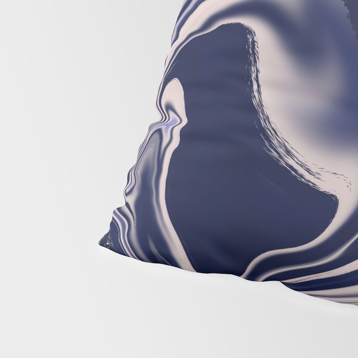 Dark blue marbled art Pillow Sham Gallery Image 4