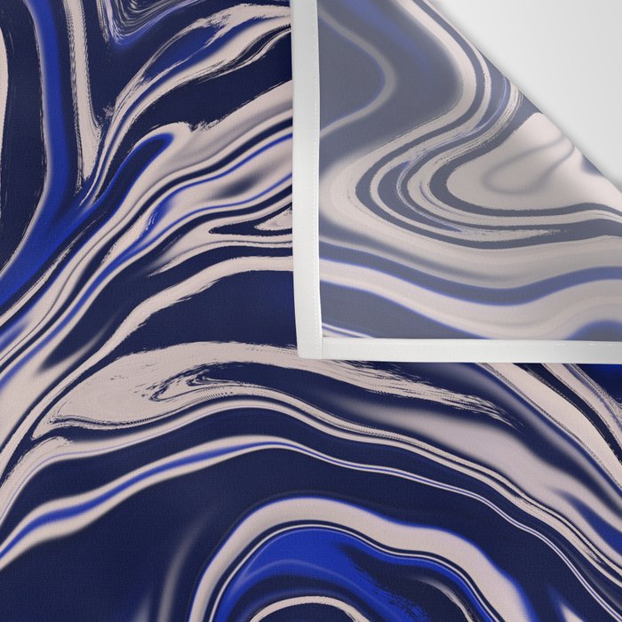Dark blue marbled art Wall Tapestry Gallery Image 3