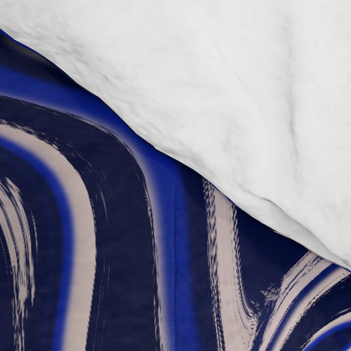 Dark blue marbled art Comforter Gallery Image 4