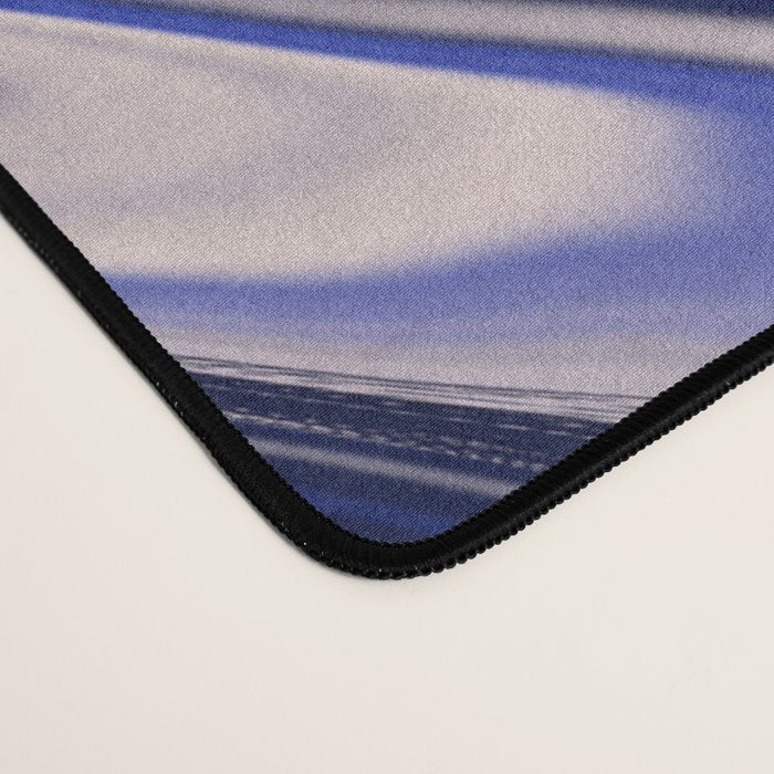 Dark blue marbled art Desk Mat Gallery Image 4