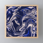 Dark blue marbled art Mini Art Print Gallery Image 1