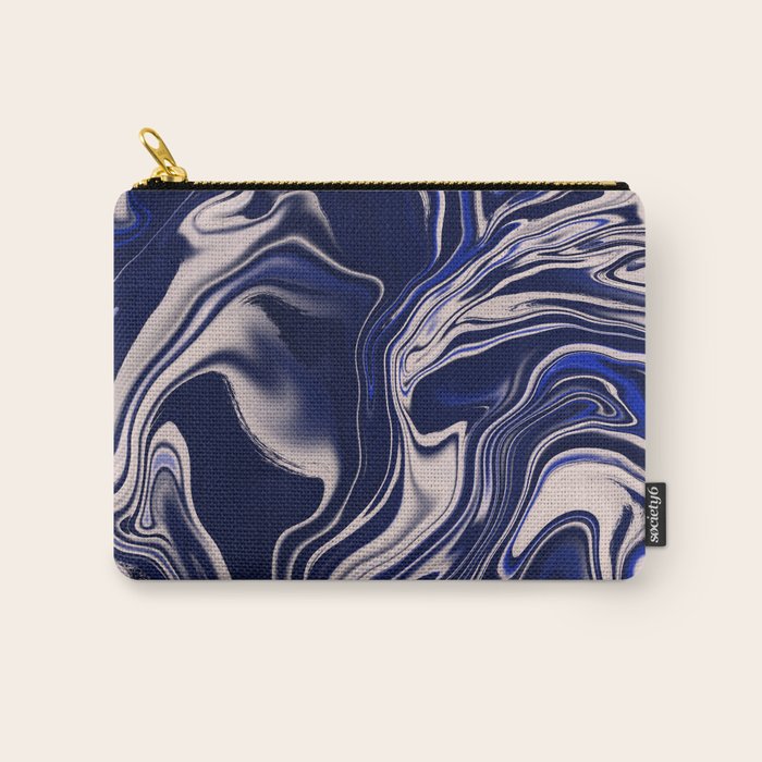 Dark blue marbled art Carry All Pouch Gallery Image 1