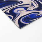 Dark blue marbled art Welcome Mat Gallery Image 2