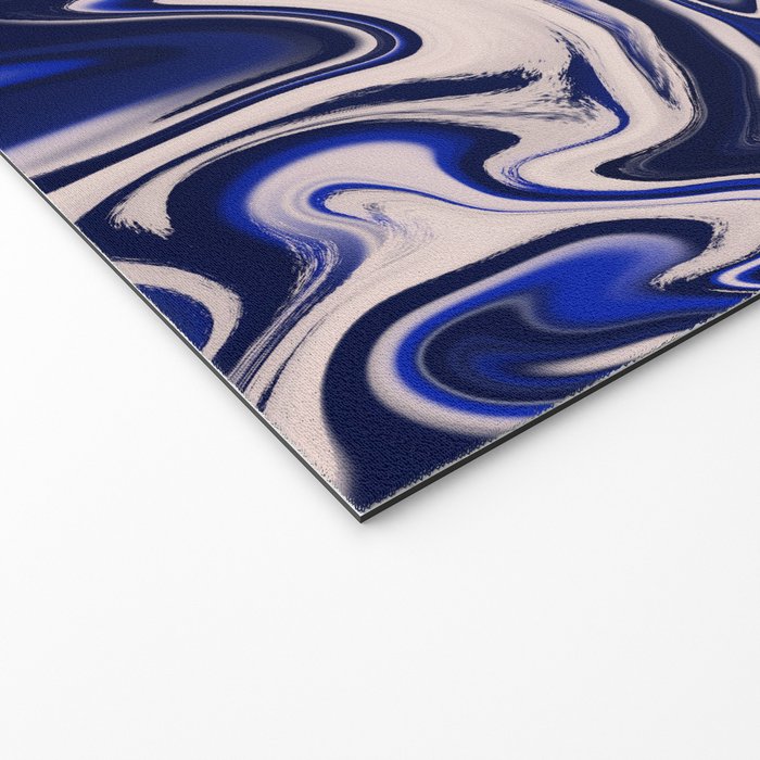 Dark blue marbled art Welcome Mat Gallery Image 2