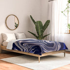 Dark blue marbled art Comforter Gallery Image 2