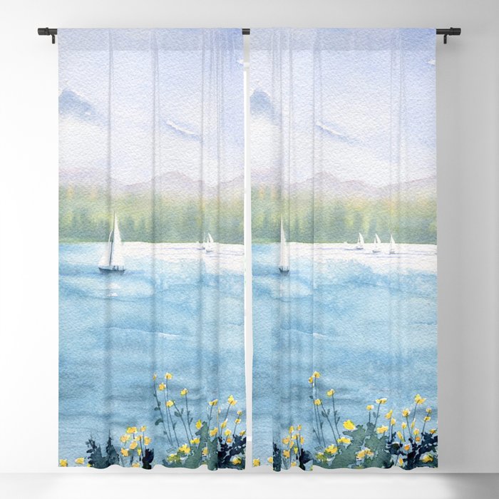 Cayuga Lake Regatta Window Curtain Gallery Image 1