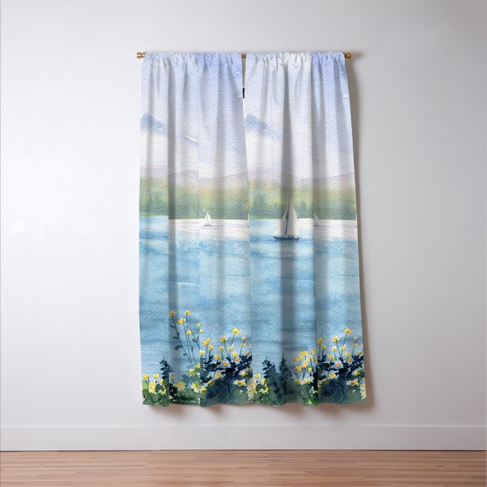 Cayuga Lake Regatta Window Curtain Gallery Image 3