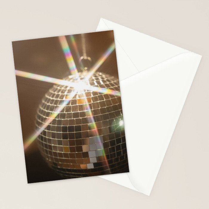 Festive Disco Ball Sparkling Holiday Party Room Decor Photography Stationery Card Gallery Image 2