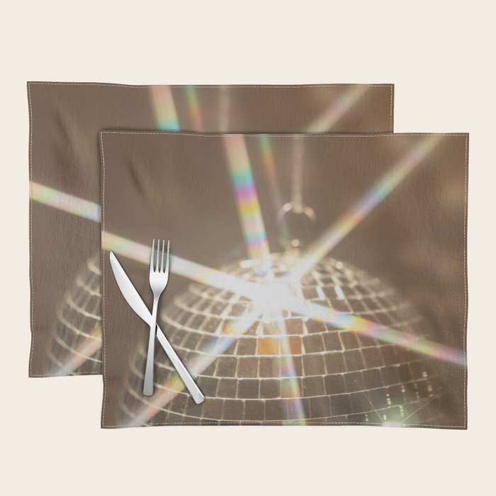 Festive Disco Ball Sparkling Holiday Party Room Decor Photography Placemat Gallery Image 1