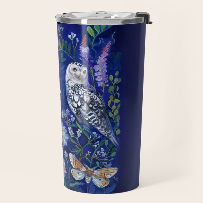 Flower Garden Owls Travel Mug Gallery Image 2