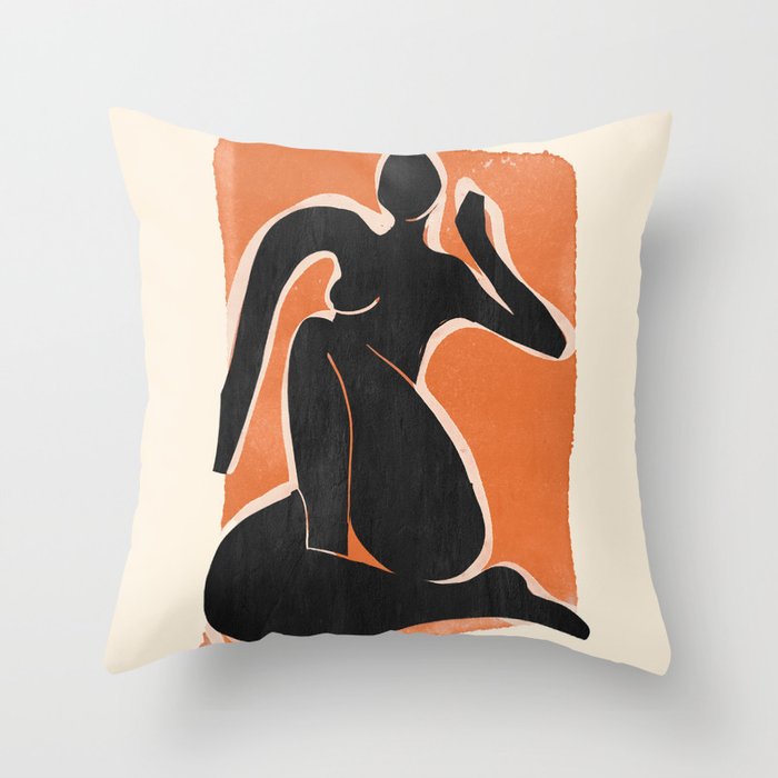 Abstract Art Female Figure 26 Throw Pillow Gallery Image 1