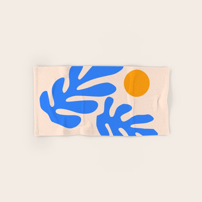 Henri Matisse - Leaves - Blue Hand & Bath Towel Gallery Image 1