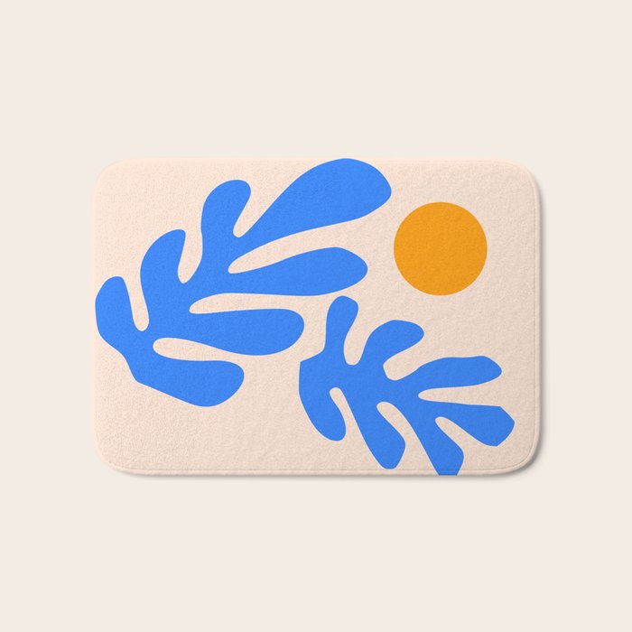 Henri Matisse - Leaves - Blue Bath Mat Gallery Image 1