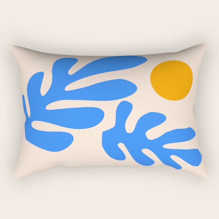 Henri Matisse - Leaves - Blue Rectangular Pillow Gallery Image 1