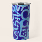 Blue Egyptian Series Patterned Pillow Travel Mug Gallery Image 1