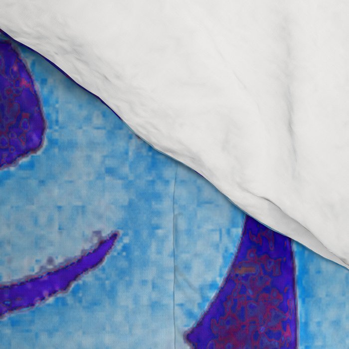 Blue Egyptian Series Patterned Pillow Comforter Gallery Image 4