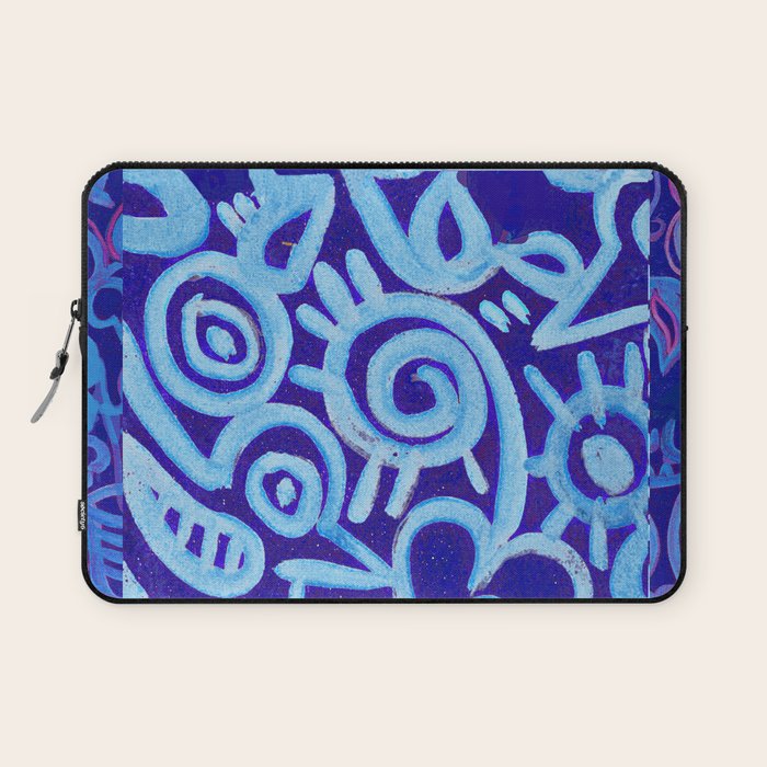 Blue Egyptian Series Patterned Pillow Laptop Sleeve Gallery Image 1