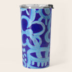 Blue Egyptian Series Patterned Pillow Travel Mug Gallery Image 2