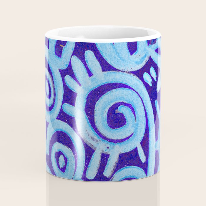 Blue Egyptian Series Patterned Pillow Coffee Mug Gallery Image 4