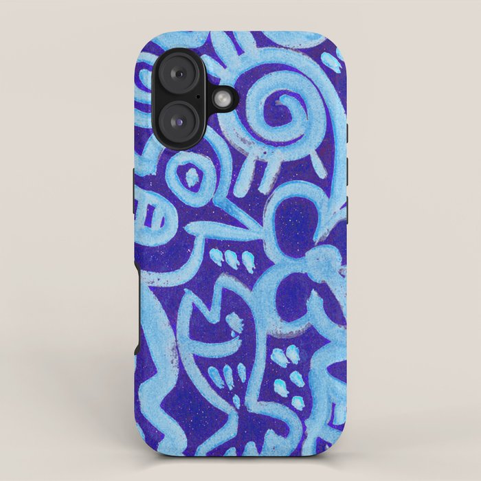 Blue Egyptian Series Patterned Pillow iPhone Case Gallery Image 1