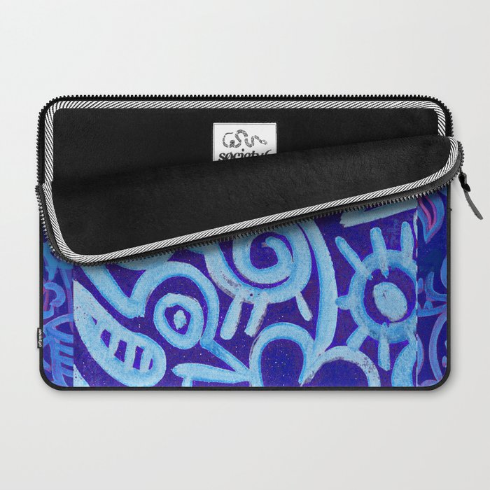 Blue Egyptian Series Patterned Pillow Laptop Sleeve Gallery Image 2