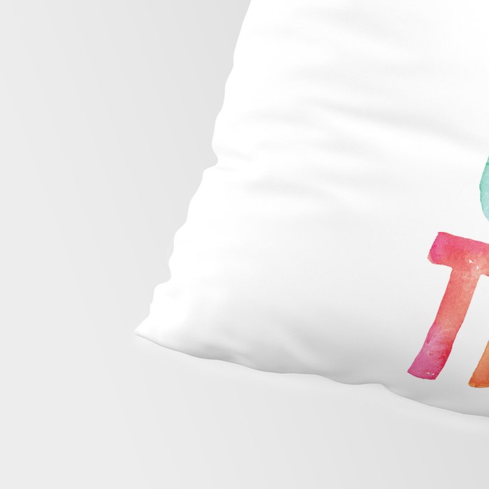 You Got This Rainbow Watercolor Pillow Sham Gallery Image 4