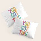 You Got This Rainbow Watercolor Pillow Sham Gallery Image 3