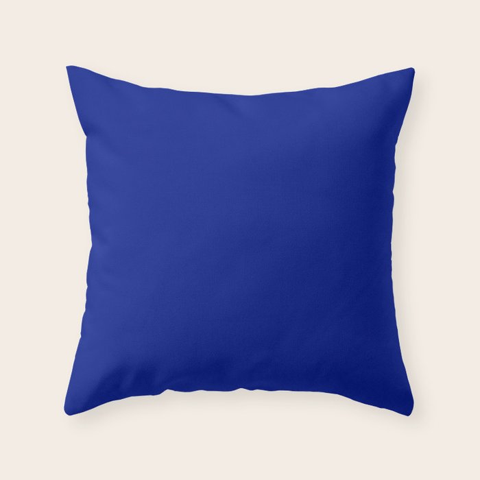 Solid Shades - Indigo Throw Pillow Gallery Image 1