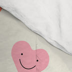 Happy love heart face doodle pattern Comforter Gallery Image 4