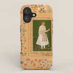 Portrait of Raja Bikramajit Mughal Watercolor Art iPhone Case Gallery Image 1