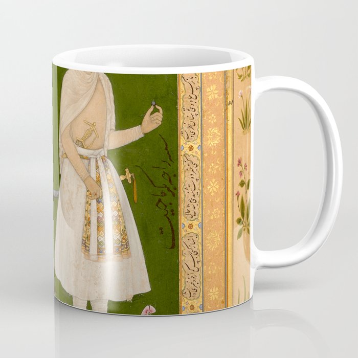 Portrait of Raja Bikramajit Mughal Watercolor Art Coffee Mug Gallery Image 1