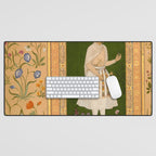 Portrait of Raja Bikramajit Mughal Watercolor Art Desk Mat Gallery Image 1