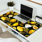 Lemon and Leaf Pattern V Desk Mat Gallery Image 2